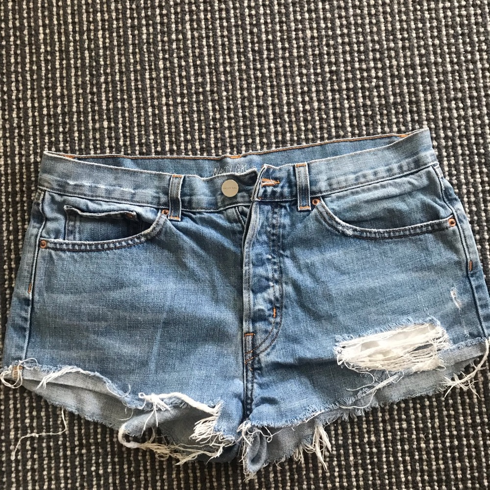 Nasty Gal distressed denim shorts